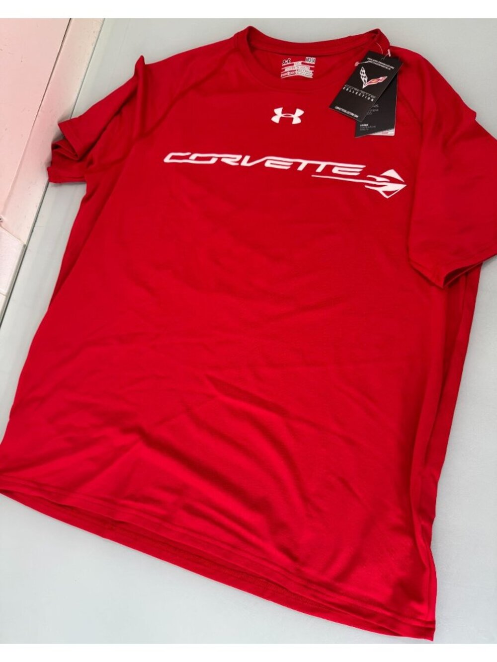 Corvette Under Armour Performance T Shirt Mens Medium M Short Sleeve Loose fit